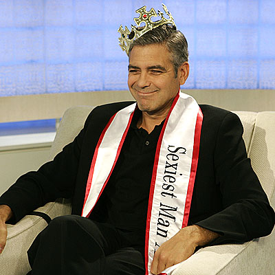 Sexiest People on George Clooney Enjoys Sash   Scepter On Today Show