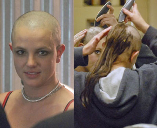 britney spears bald spot. Britney Spears bald head had