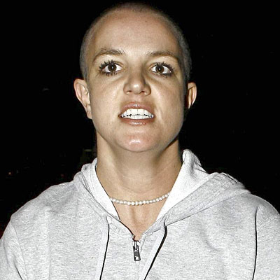 britney spears bald spot. Bald Britney Spears