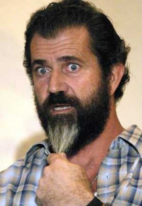 Mel Gibson looking crazy