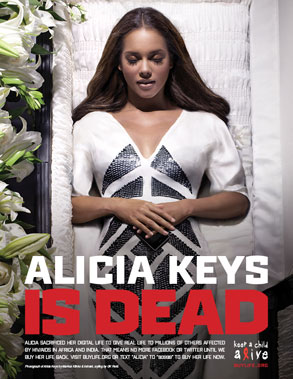 Alicia Keys - Digital Death Campaign