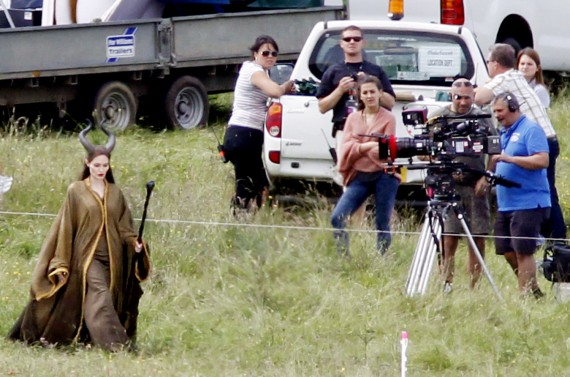 Angelina Jolie on the film's set last year. (Splash News)