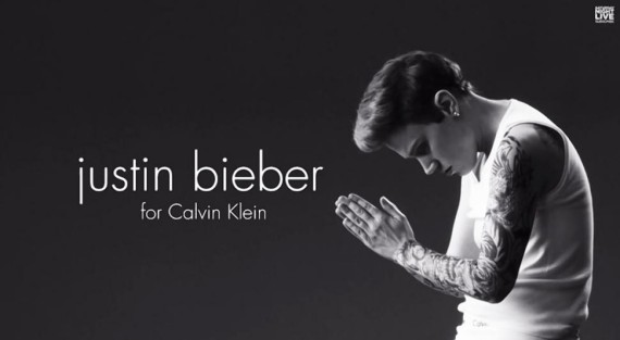 Justin Bieber Calvin Klein spoof SNL (NBC)