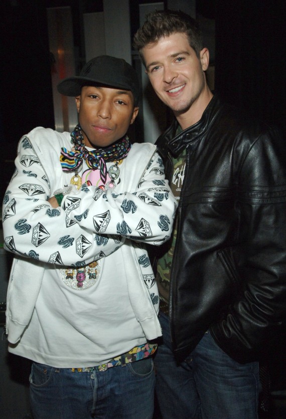 Pharrell Williams and Robin Thicke together