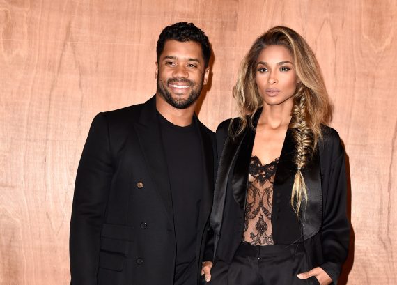 Ciara and current beau Russell Wilson (c) Getty