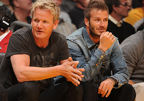 David Beckham and Gordon Ramsay