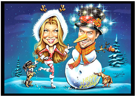 Fergie and Josh Duhamel Christmas Card