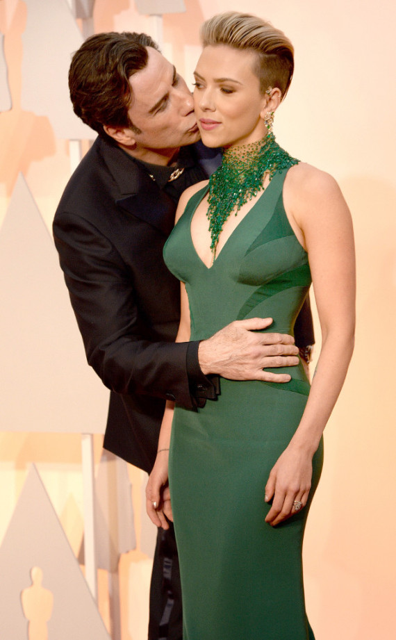 John Travolta and Scarlett Johansson