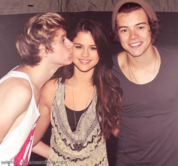 Niall Horan, Selena Gomez, and Harry Styles