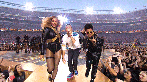 Beyonce, Coldplay and Bruno Mars
